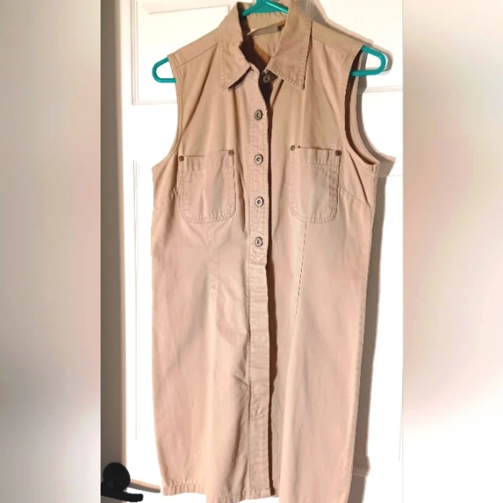 Bill Blass Tan Sleeveless Dress - Picture 2 of 6